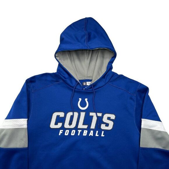 NFL Team Apparel Men's Indianapolis Colts Football Performance Hoodie - Picture 3 of 12